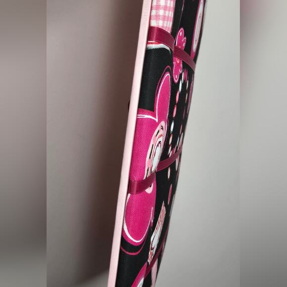 NWOT French Memo Board - Black & Pink Floral - Picture 5 of 8